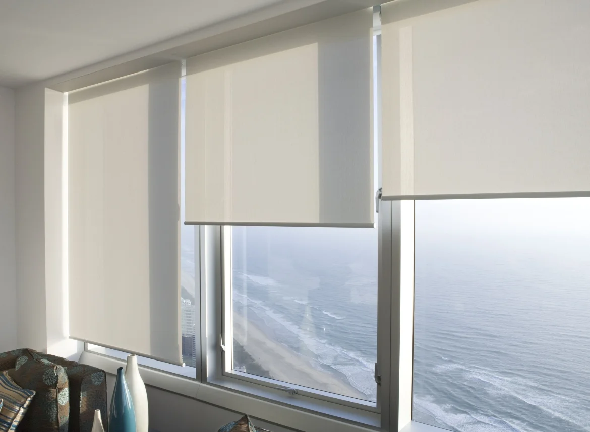 Roller blinds fitted in a Dhaka home
