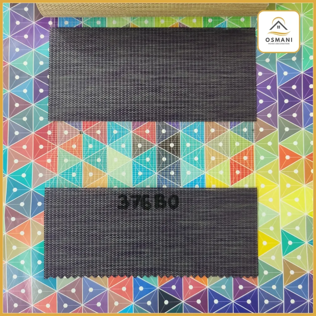 Oak finish zebra blackout double roller blinds Bangladesh - light blocking